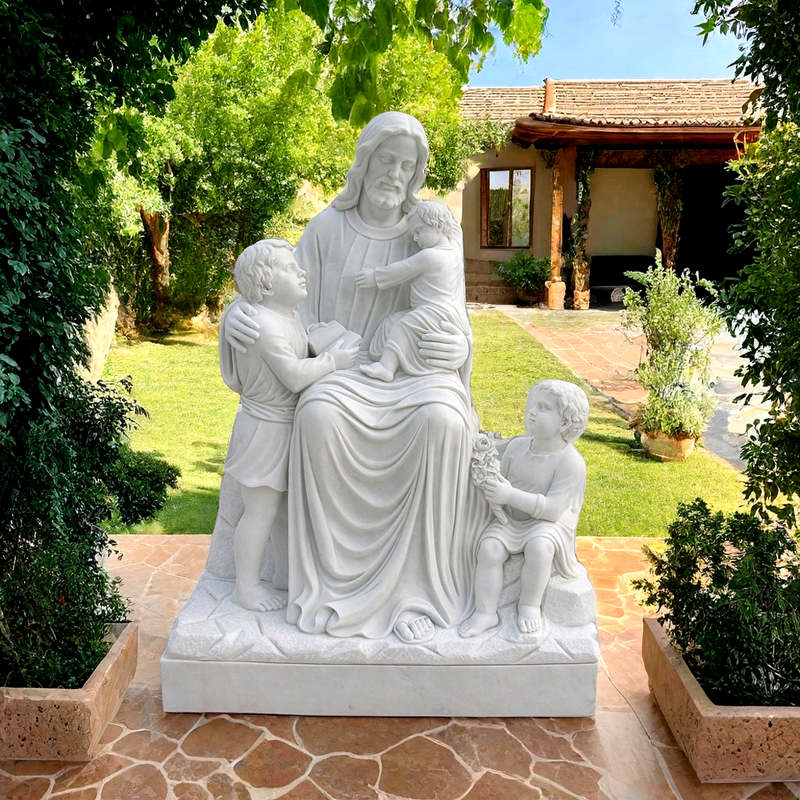 Jesus garden statue..