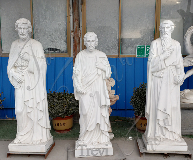 white marble St Joseph statue-