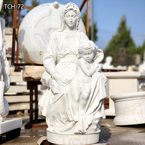 White Marble Bruges Madonna And Child Statue Supplier