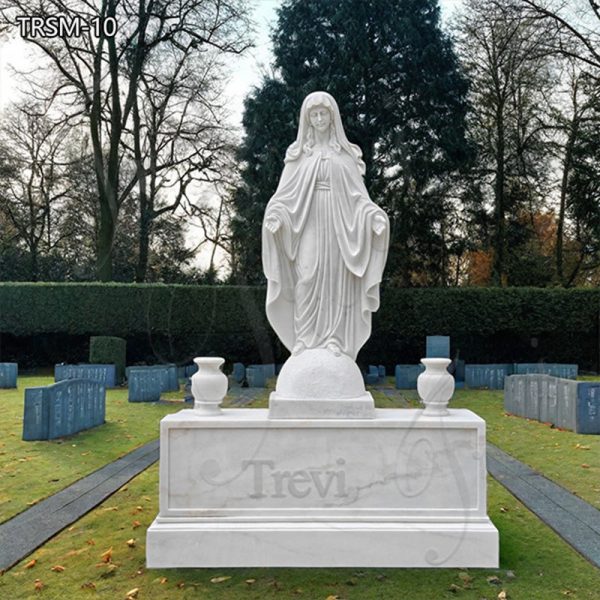 Exquisite White Marble Memorial For Sale