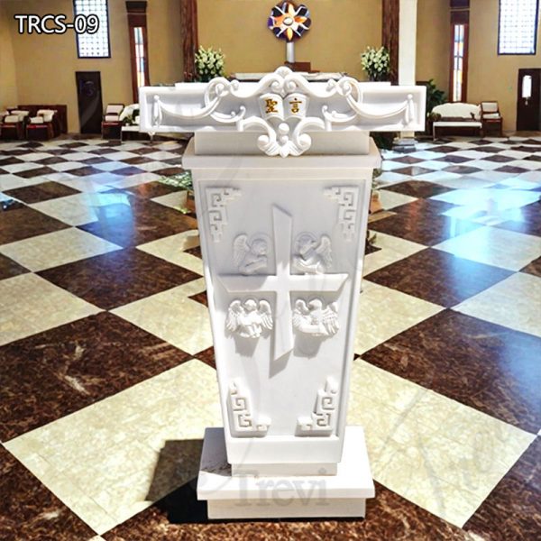 Hand Carved Exquisite Marble Pulpit For Church