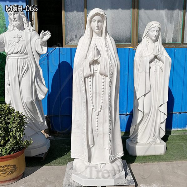 White Marble Lady Of Fatima Statue For Sale