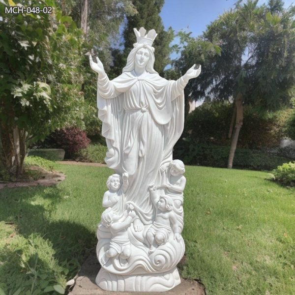 Marble Assumption of Mary Statue for Outdoor