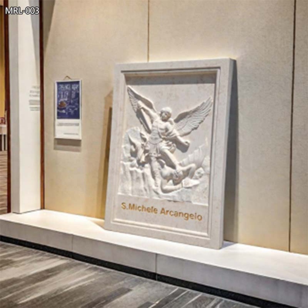 Marble Relief St. Michael Archangel Sculpture for Sale