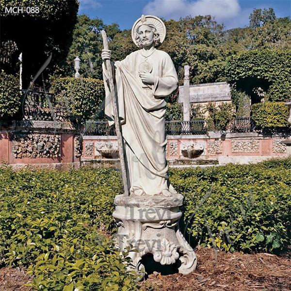 Hand Carved Marble Saint Jude Statue for Sale