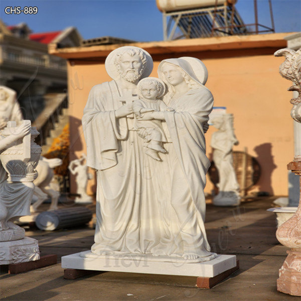 Marble White Holy Family Statue for Outdoor