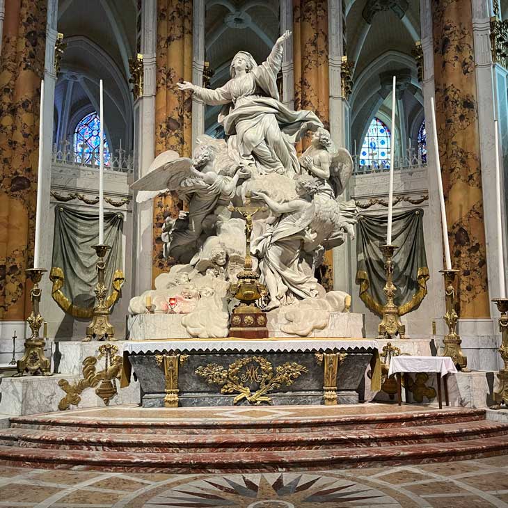 Mary statue in church