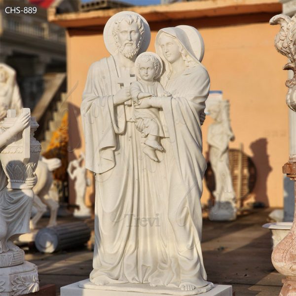 White Marble Holy Family Statue for Outdoor