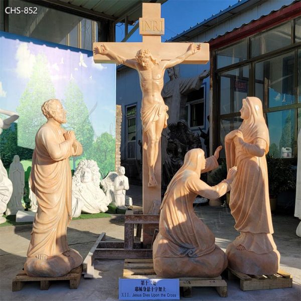 Station 12 Marble Jesus Crucifix Statue for Sale CHS-852