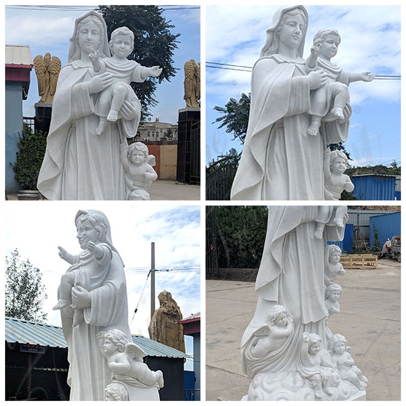 details of mary and jesus statue